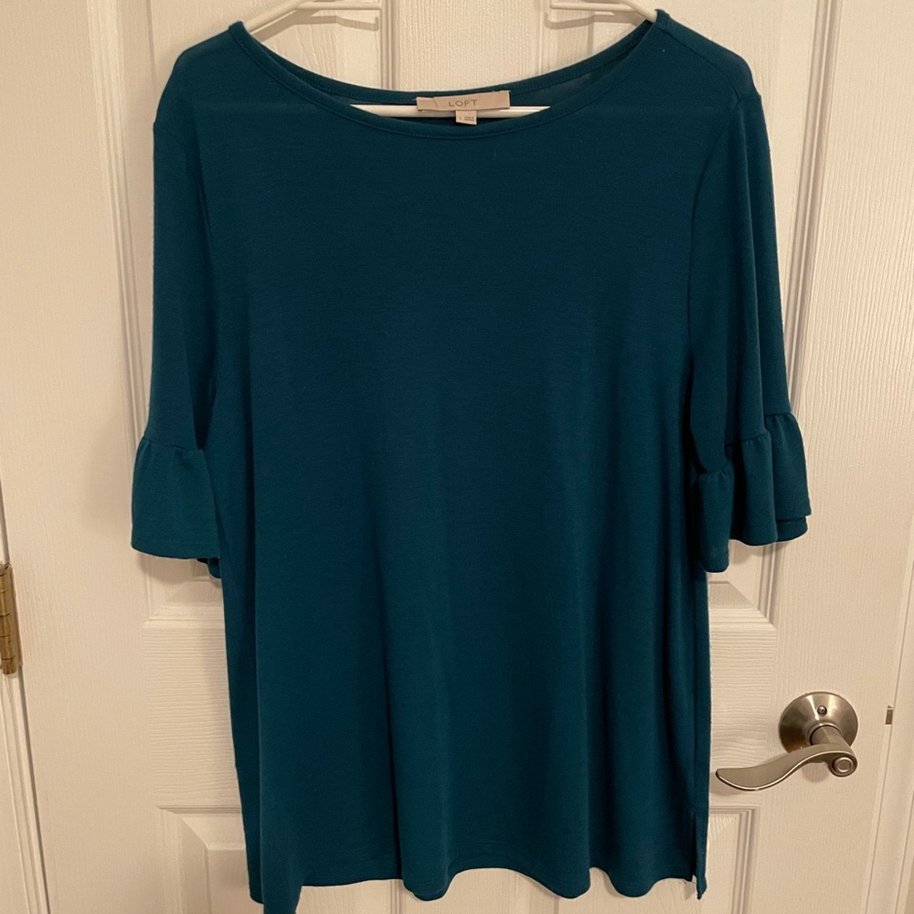 Loft ruffle sleeve top